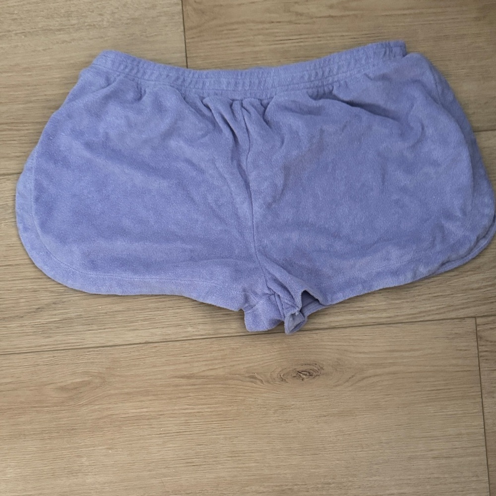 Anthropologie Purple Terry Cloth Shorts